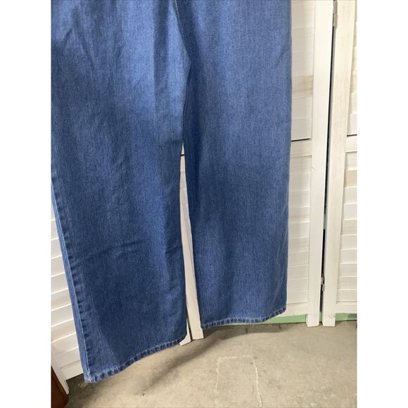 Y2K Blue Denim Jeans One Piece Jumper Pants Suit Women’s S Small 100% Cotton - Picture 7 of 8